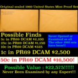 Original sealed 1960 United States Mint Proof Set! 5 Coins Inside!