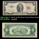 **Star Note** 1953A $2 Red Seal United States Note Grades Select AU