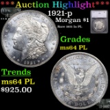***Auction Highlight*** 1921-p Morgan Dollar $1 Graded ms64 PL By SEGS (fc)