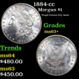 1884-cc Morgan Dollar $1 Grades Select+ Unc
