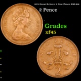 1971 Great Britain 2 New Pence KM-916 Grades xf+