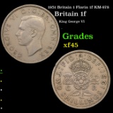 1951 Britain 1 Florin 1f KM-878 Grades xf+