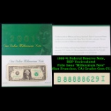 1999 $1 Federal Reserve Note, BEP Uncirculated Folio Issue 