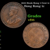 1923 Honk Kong 1 Cent 1c Grades vf++