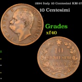 1894 Italy 10 Centesimi KM-27 Grades xf