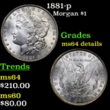 1881-p Morgan Dollar $1 Grades Unc Details