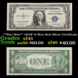 **Star Note** 1935F $1 Blue Seal Silver Certificate Grades xf+
