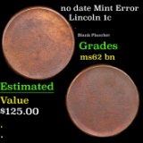 no date Lincoln Cent Mint Error 1c Grades Select Unc BN