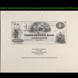 1800's American Bank Note Company North Berwick Bank $1 Obverse Grades NG