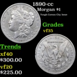 1890-cc Morgan Dollar $1 Grades vf++