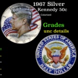 1967 Silver Kennedy Half Dollar 50c Grades Unc Details.rades Unc Details.
