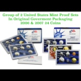 Group of 2 United States Mint Proof Sets 2006 & 2009 28 coins.