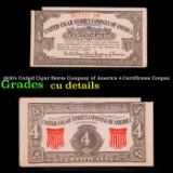 1930's United Cigar Stores Company of America 4 Certificates Coupon Grades NG