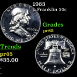 Proof 1963 Franklin Half Dollar 50c Grades GEM Proof