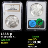 NGC 1888-p Morgan Dollar $1 Graded ms64 By NGC
