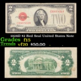 1928D $2 Red Seal United States Note Grades f+