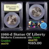 1986-d LiberTy Modern Commem Half Dollar 50c Graded ms70, Perfection BY USCG