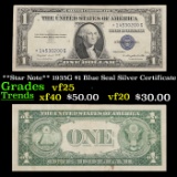 **Star Note** 1935G $1 Blue Seal Silver Certificate Grades vf+