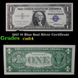 1957 $1 Blue Seal Silver Certificate Grades Choice CU