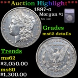 ***Auction Highlight*** 1897-o Morgan Dollar $1 Graded ms62 details By SEGS (fc)