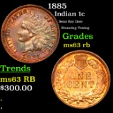1885 Indian Cent 1c Grades Select Unc RB