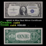 1935G $1 Blue Seal Silver Certificate Grades Choice CU