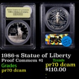 Proof 1986-s Statue of LiberTy Modern Commem Dollar $1 Graded GEM++ Proof Deep Cameo BY USCG