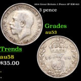 1914 Great Britain 3 Pence 3P KM-813 Grades Select AU