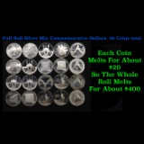 ***Auction Highlight*** Full Roll Silver Mix Commemorative Dollars. 20 Coins total. (fc)