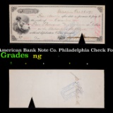 1891 American Bank Note Co. Philadelphia Check For $5000 Grades NG