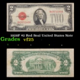 1928F $2 Red Seal United States Note Grades vf+