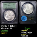 PCGS 1885-o Morgan Dollar OGH $1 Graded ms64 By PCGS