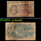 1870's US Fractional Currency 10¢ Fourth Issue Fr-1257 40MM Seal Watermarked Grades g details