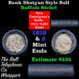 Buffalo Nickel Shotgun Roll in Old Bank Style 'Bell Telephone'  Wrapper 1919 &d Mint Ends