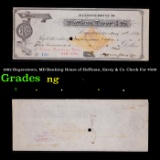 1882 Hagerstown, MD Banking House of Hoffman, Eavey & Co. Check For $500 Grades NG
