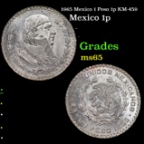 1965 Mexico 1 Peso 1p KM-459 Grades GEM Unc