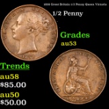 1858 Great Britain 1/2 Penny Queen Victoria Grades Select AU