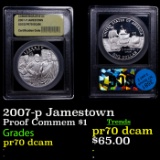 Proof 2007-p Jamestown Modern Commem Dollar $1 Graded GEM++ Proof Deep Cameo BY USCG