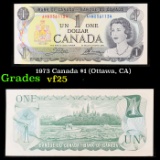 1973 Canada $1 (Ottawa, CA) Grades vf+