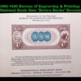 Proof 1902 $100 Bureau of Engraving & Printing National Bank Note 