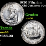 1920 Pilgrim Old Commem Half Dollar 50c Grades GEM+ Unc