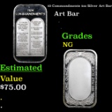10 Commandments 1oz Silver Art Bar  Grades NG