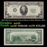 1950 $20 Green Seal Federal Reserve Note (Boston, MA) Grades Select AU