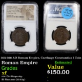 NGC 305-306 AD Roman Empire, Carthage Constantius I Coin Graded xf By NGC