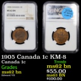 NGC 1905 Canada 1c KM-8 Graded ms62 bn By NGC