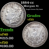 1884-cc Morgan Dollar $1 Grades vf++