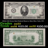 1934A $20 Green Seal Federal Reserve Note (New York, NY) Grades Select AU