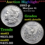 ***Auction Highlight*** 1892-p Morgan Dollar $1 Graded ms63 details By SEGS (fc)