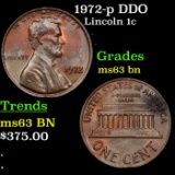 1972-p DDO Lincoln Cent 1c Grades Select Unc BN