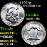 1952-p Franklin Half Dollar 50c Grades GEM+ FBL